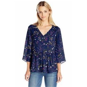 Paris Sunday NWT Floral Peplum Top